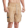 Новый дизайн мужской спорт короткие крупные карманные фитнеса мужские эластичные пояс Оптовые грузовые шорты